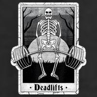 deadlifts skeleton tarot card – funny weightlifting Adult Drive Performance Visor