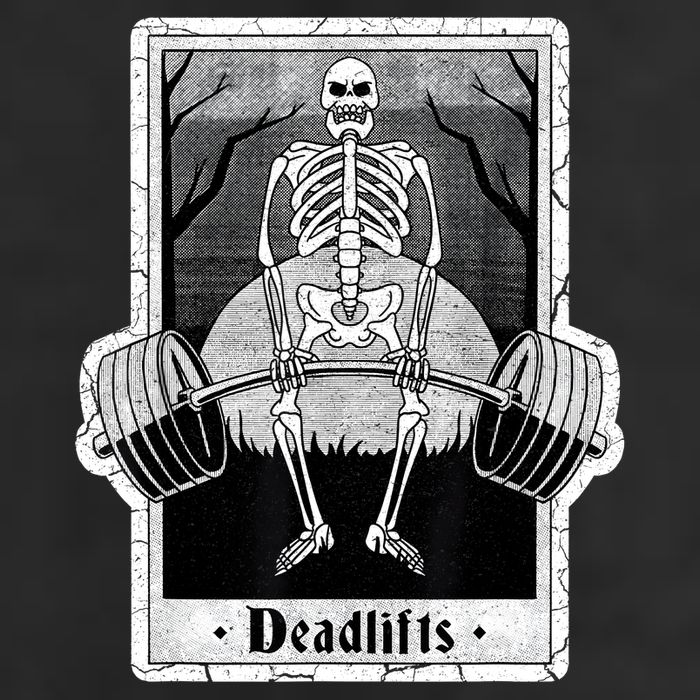 deadlifts skeleton tarot card – funny weightlifting Adult Drive Performance Visor