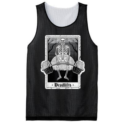 deadlifts skeleton tarot card – funny weightlifting Mesh Reversible Basketball Jersey Tank