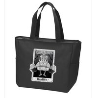 deadlifts skeleton tarot card – funny weightlifting Zip Tote Bag