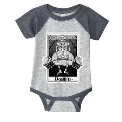 deadlifts skeleton tarot card – funny weightlifting Infant Baby Jersey Bodysuit