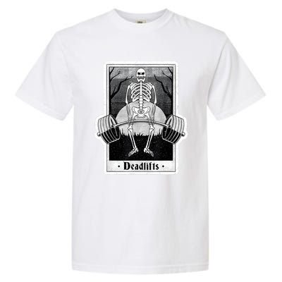 deadlifts skeleton tarot card – funny weightlifting Garment-Dyed Heavyweight T-Shirt