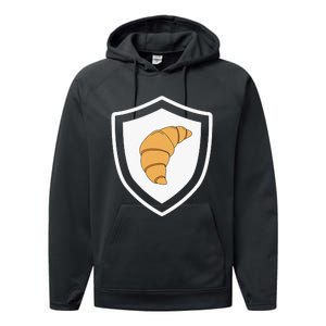 Croissant Funny Croissant Lover France Performance Fleece Hoodie