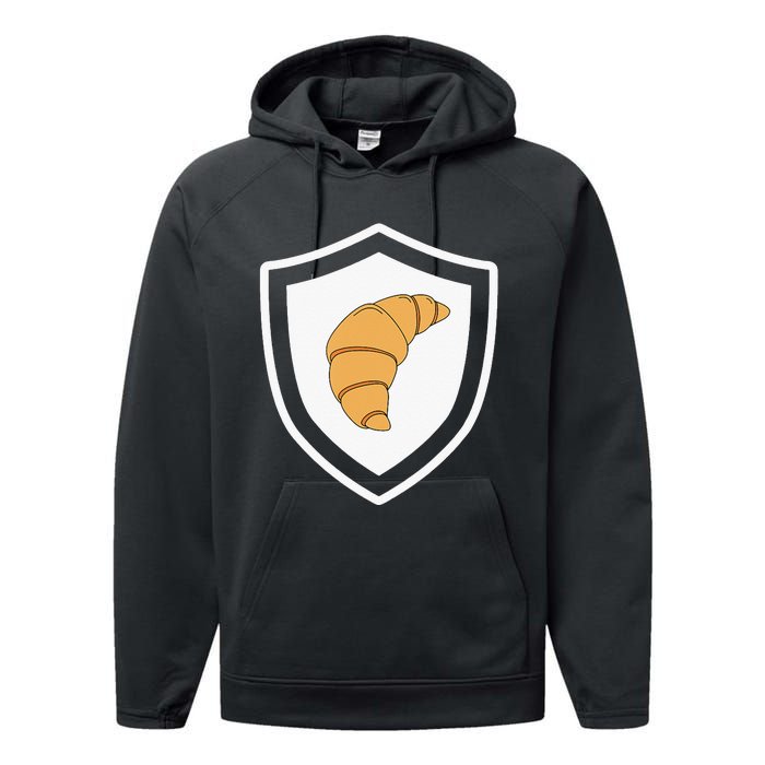 Croissant Funny Croissant Lover France Performance Fleece Hoodie