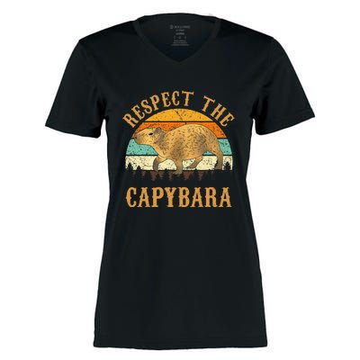 Capybara Funny Capybara Women's Momentum V-Neck T-Shirt