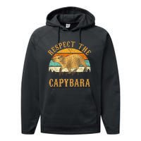 Capybara Funny Capybara Performance Fleece Hoodie