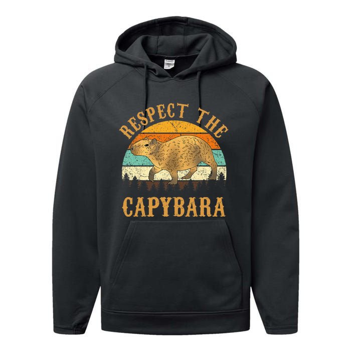 Capybara Funny Capybara Performance Fleece Hoodie