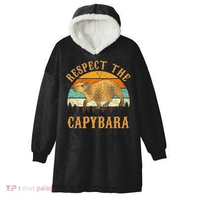 Capybara Funny Capybara Hooded Wearable Blanket