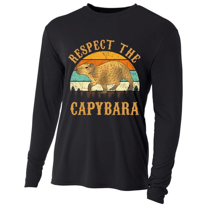 Capybara Funny Capybara Cooling Performance Long Sleeve Crew