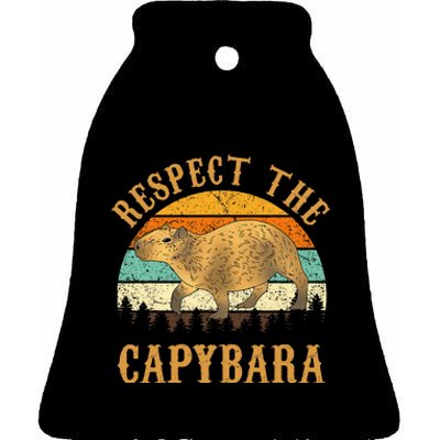 Capybara Funny Capybara Ceramic Bell Ornament