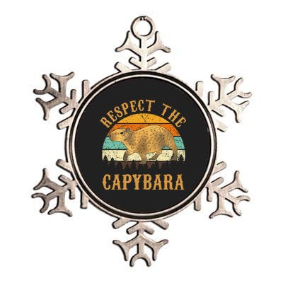 Capybara Funny Capybara Metallic Star Ornament