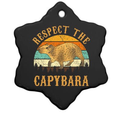 Capybara Funny Capybara Ceramic Star Ornament