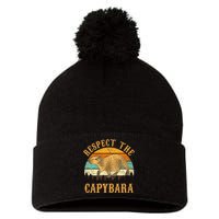 Capybara Funny Capybara Pom Pom 12in Knit Beanie
