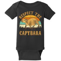 Capybara Funny Capybara Baby Bodysuit