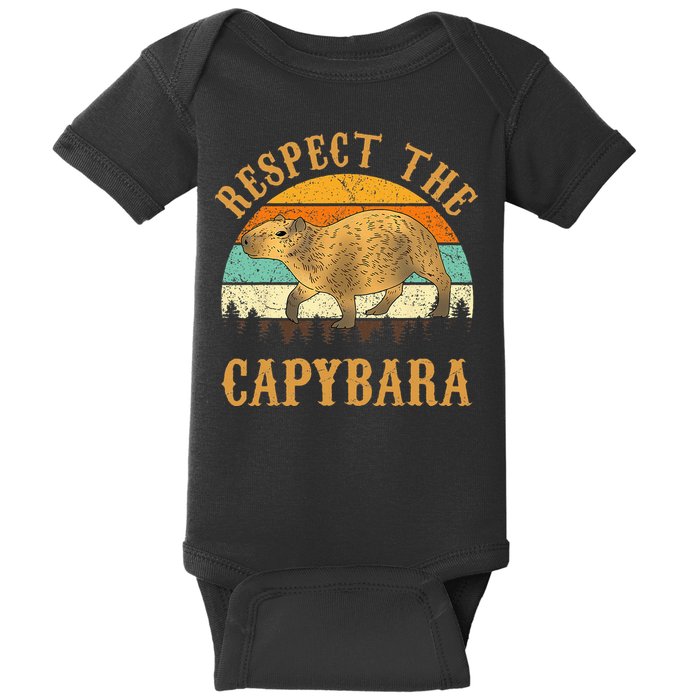 Capybara Funny Capybara Baby Bodysuit