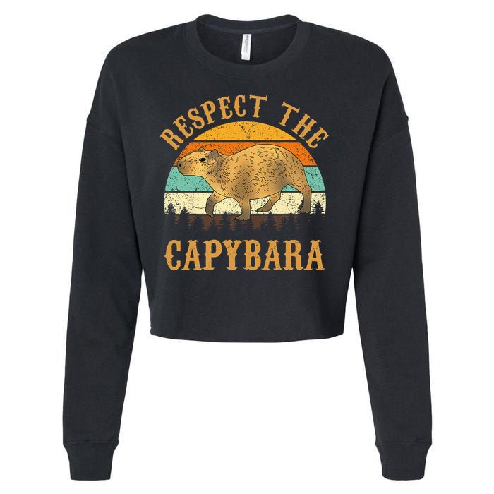 Capybara Funny Capybara Cropped Pullover Crew