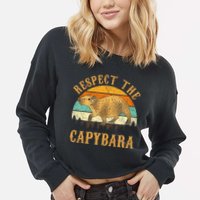 Capybara Funny Capybara Cropped Pullover Crew