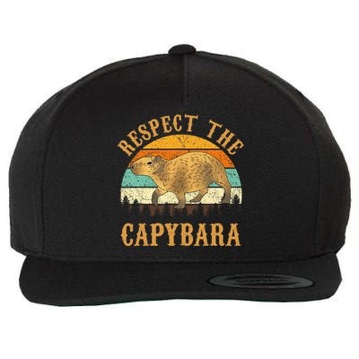 Capybara Funny Capybara Wool Snapback Cap