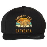 Capybara Funny Capybara Wool Snapback Cap