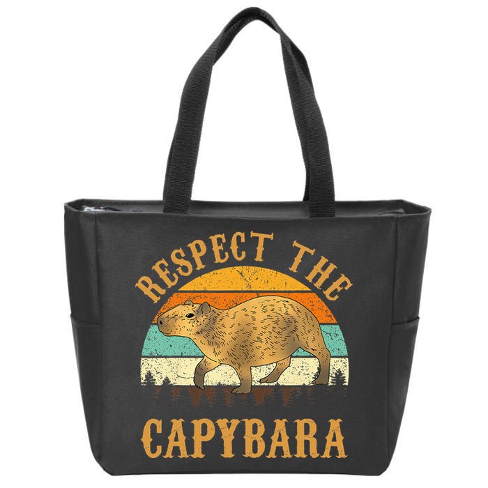 Capybara Funny Capybara Zip Tote Bag