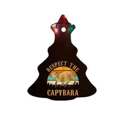 Capybara Funny Capybara Ceramic Tree Ornament