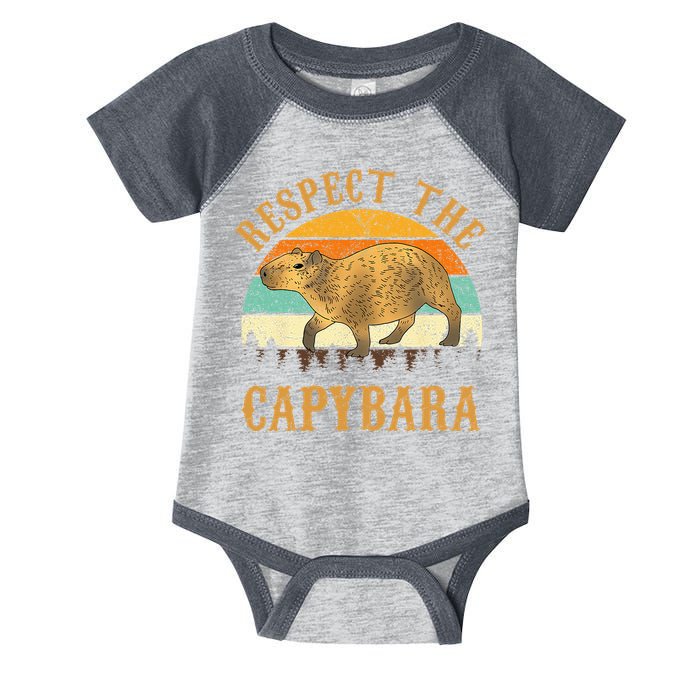 Capybara Funny Capybara Infant Baby Jersey Bodysuit