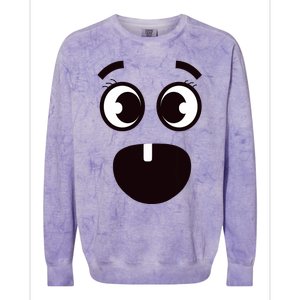 Creepy Funny Carrots Face Halloween Costume Colorblast Crewneck Sweatshirt