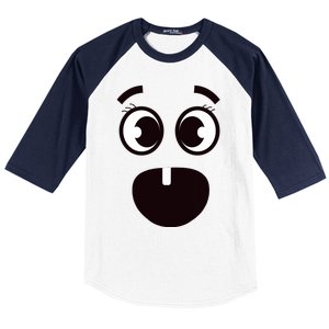 Creepy Funny Carrots Face Halloween Costume Baseball Sleeve Shirt