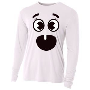 Creepy Funny Carrots Face Halloween Costume Cooling Performance Long Sleeve Crew