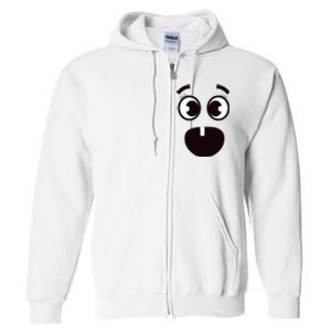 Creepy Funny Carrots Face Halloween Costume Full Zip Hoodie