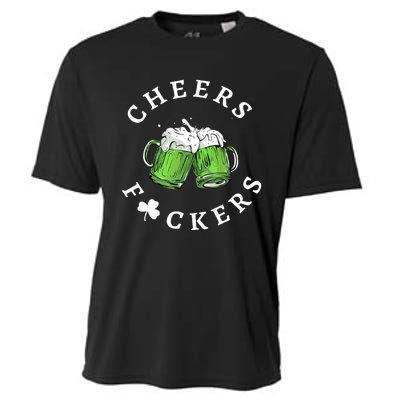 Cheers F Ckers St Patricks Day Cooling Performance Crew T-Shirt