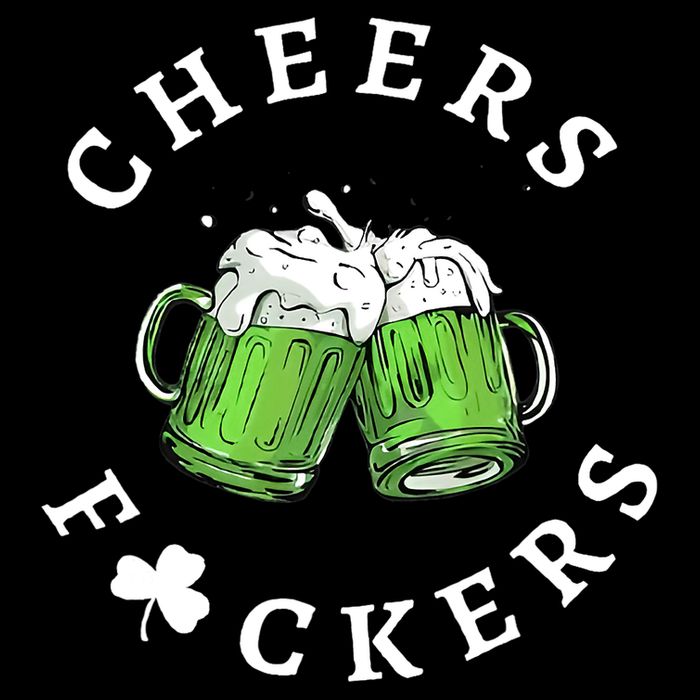 Cheers F Ckers St Patricks Day Drawstring Bag