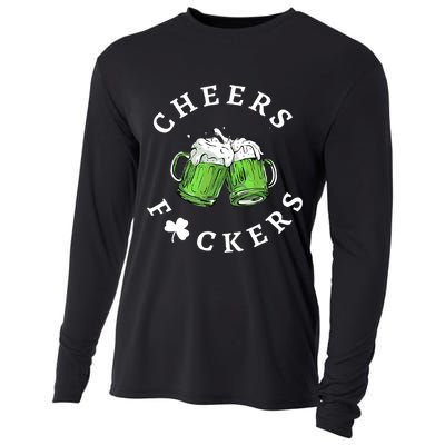 Cheers F Ckers St Patricks Day Cooling Performance Long Sleeve Crew