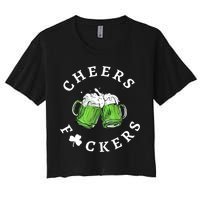 Cheers F Ckers St Patricks Day Women's Crop Top Tee