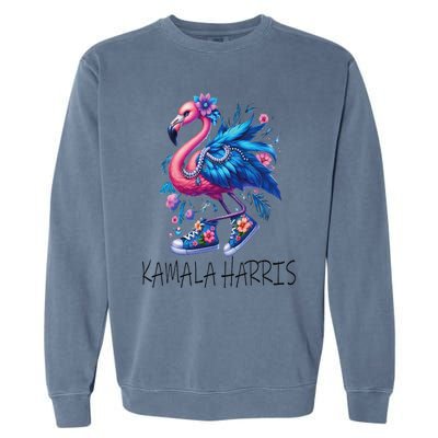 Cute Flamingo Chucks Retro Pearls Comma La Kamala Harris 24 Garment-Dyed Sweatshirt