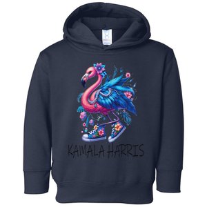 Cute Flamingo Chucks Retro Pearls Comma La Kamala Harris 24 Toddler Hoodie