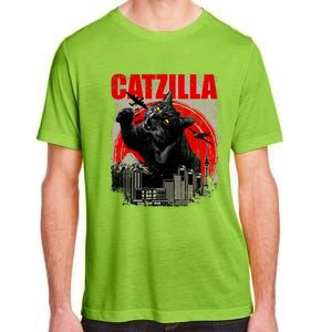 Catzilla Funny Cat Lover Kitten Kitty Adult ChromaSoft Performance T-Shirt