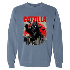 Catzilla Funny Cat Lover Kitten Kitty Garment-Dyed Sweatshirt