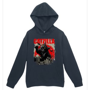 Catzilla Funny Cat Lover Kitten Kitty Urban Pullover Hoodie