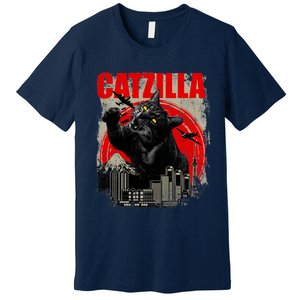 Catzilla Funny Cat Lover Kitten Kitty Premium T-Shirt