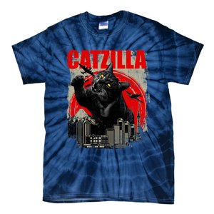 Catzilla Funny Cat Lover Kitten Kitty Tie-Dye T-Shirt