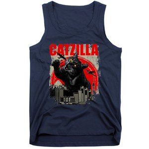 Catzilla Funny Cat Lover Kitten Kitty Tank Top