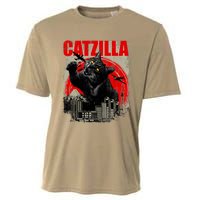 Catzilla Funny Cat Lover Kitten Kitty Cooling Performance Crew T-Shirt