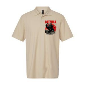 Catzilla Funny Cat Lover Kitten Kitty Softstyle Adult Sport Polo