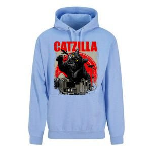 Catzilla Funny Cat Lover Kitten Kitty Unisex Surf Hoodie