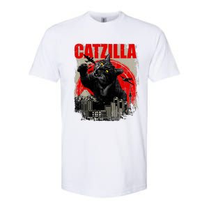 Catzilla Funny Cat Lover Kitten Kitty Softstyle CVC T-Shirt