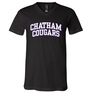 College Fever Chatham University Cougars 02 V-Neck T-Shirt