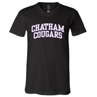 College Fever Chatham University Cougars 02 V-Neck T-Shirt