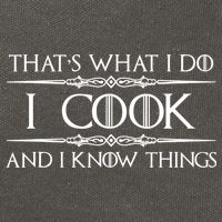 Cute Funny Chef & Cook Gifts I Cook & I Know Things Funny Cooking T Cotton Canvas Backpack