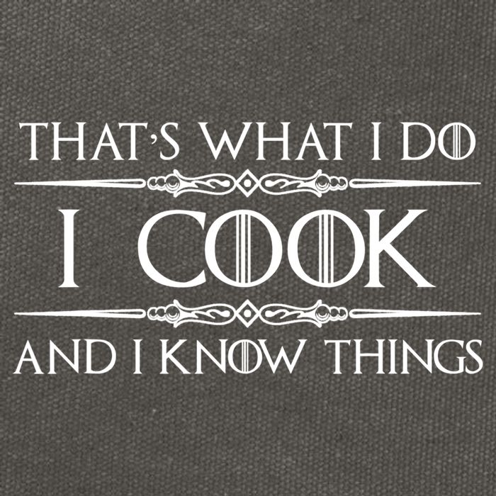 Cute Funny Chef & Cook Gifts I Cook & I Know Things Funny Cooking T Cotton Canvas Backpack